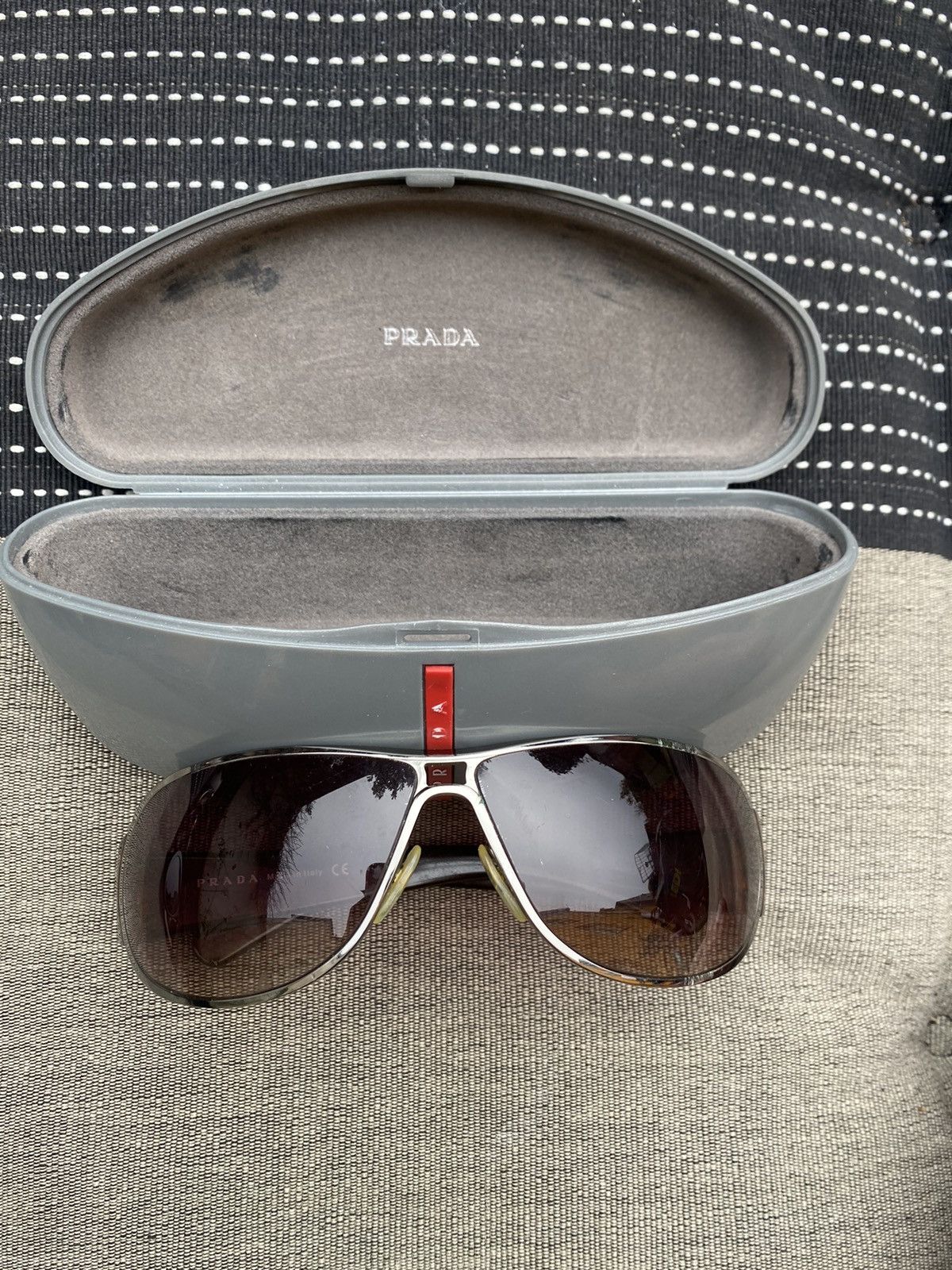 image of Prada Glasses in Brown, Men's