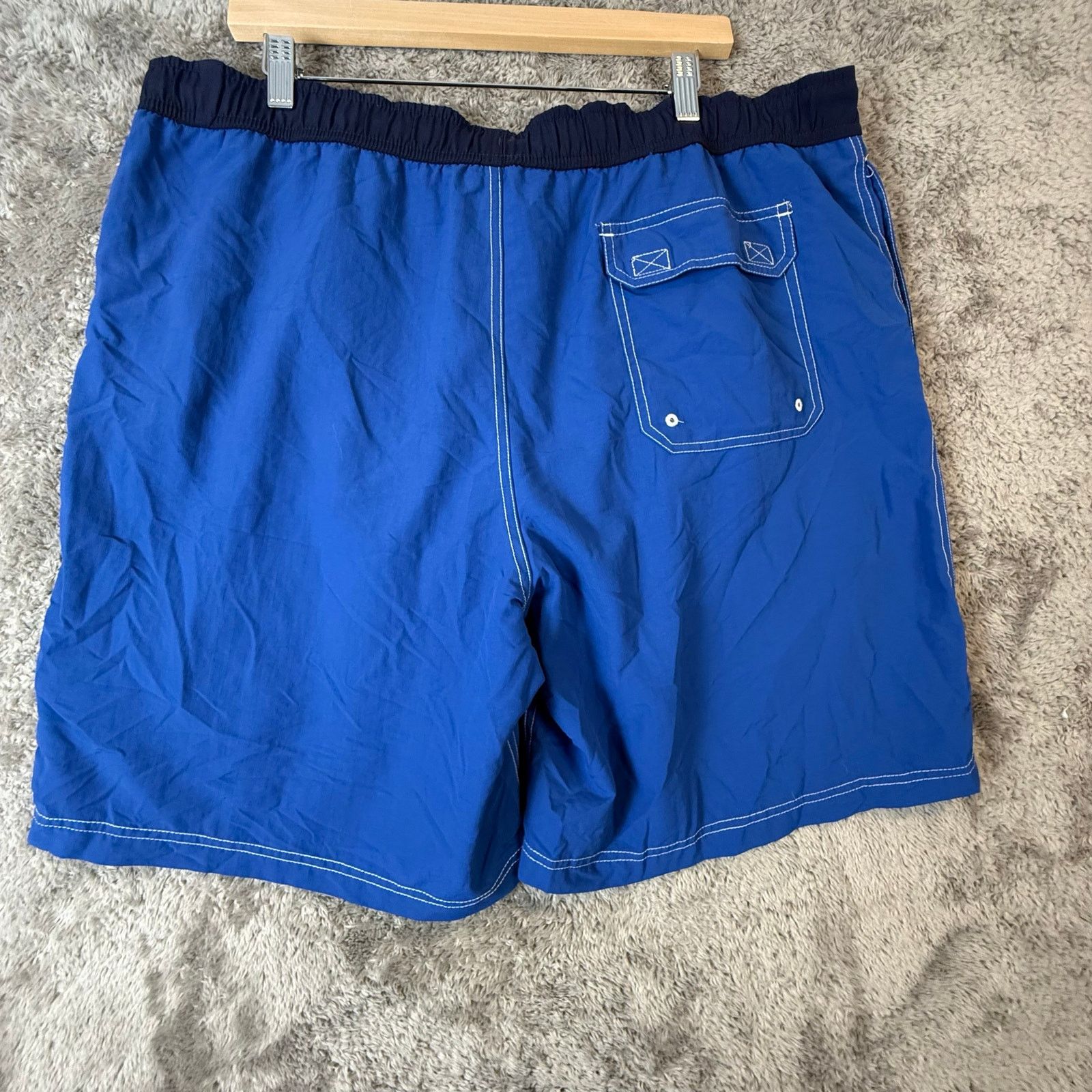 L.L. Bean LL Bean Blue Black Cargo Swim Trunks Shorts Men Swimsuit XL Size US 38 / EU 54 - 2 Thumbnail