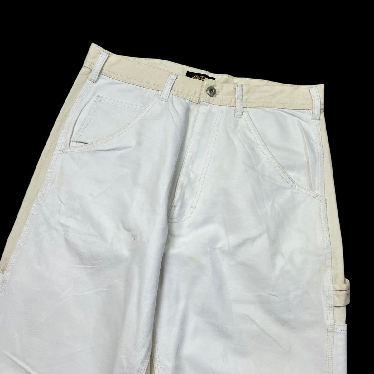Stan Ray Stan Ray x Paul Smith Painter Pants - Cream/White Colorblock Size US 32 / EU 48 - 3 Thumbnail