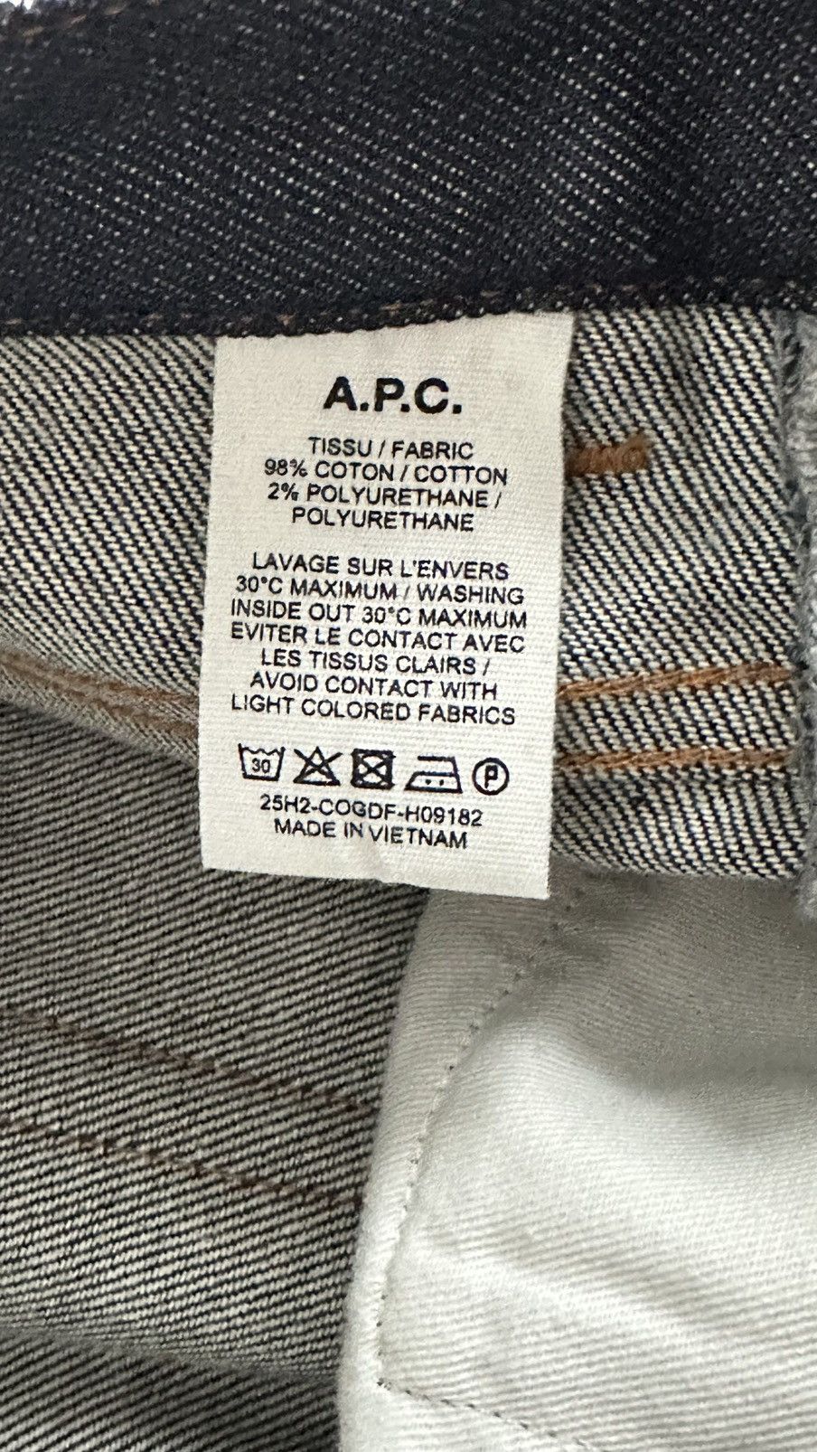 A.P.C. APC Wide Leg Aaron Raw Denim Jeans Size US 27 - 4 Thumbnail