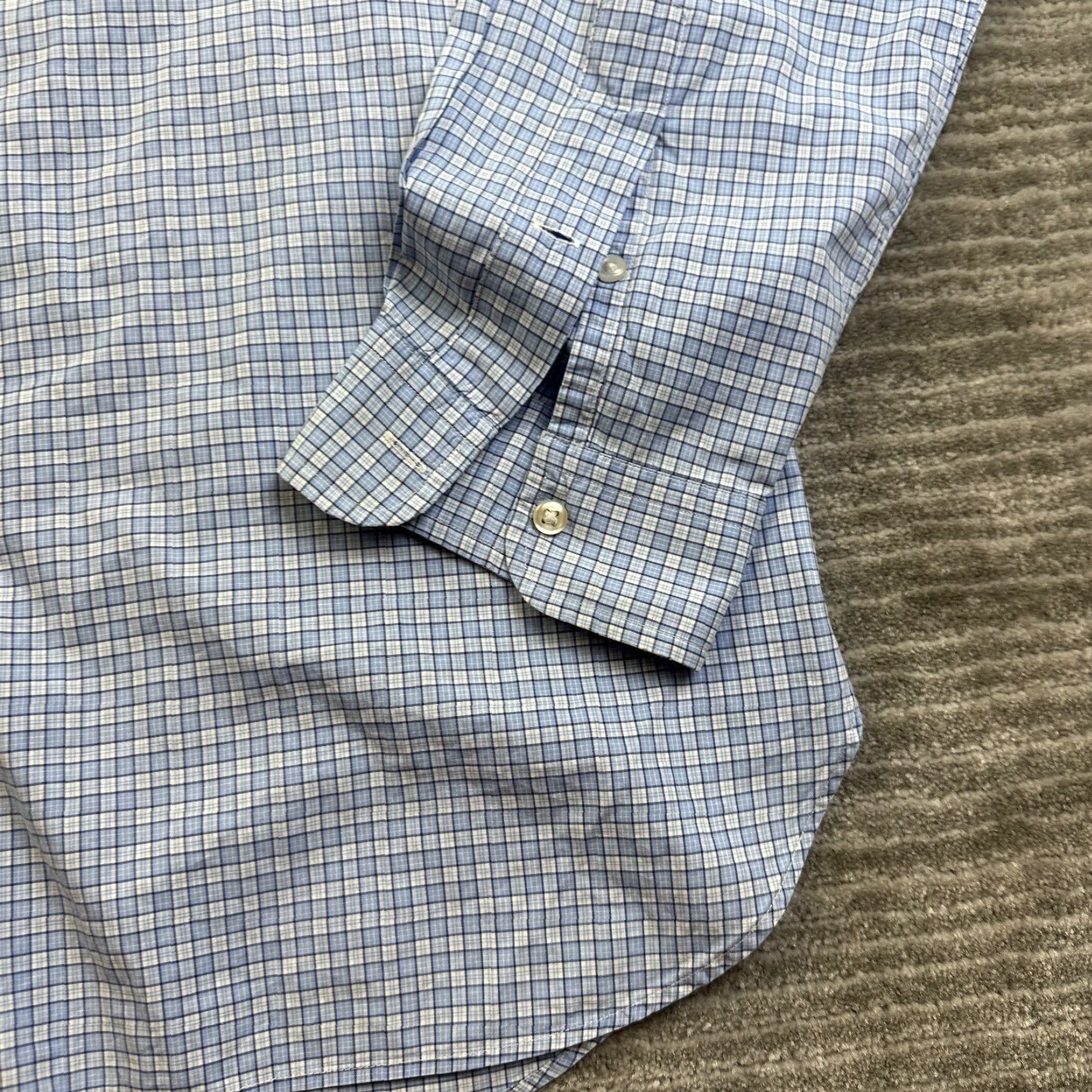 Ralph Lauren Ralph Lauren Shirt Mens 17 43 Blue Check Button-Up Pony Long Sleeve Casual Business Size US XL / EU 56 / 4 - 6 Thumbnail