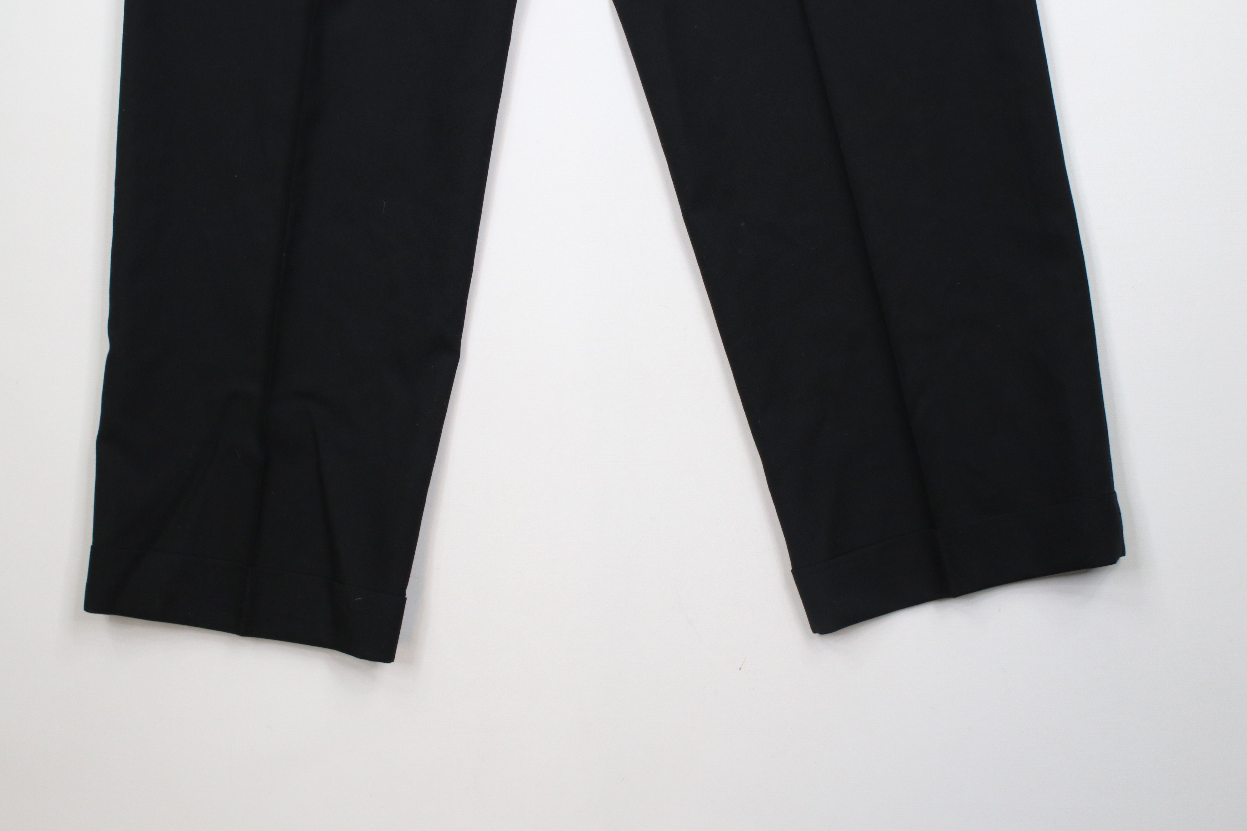Ralph Lauren × Vintage Vintage 90s Ralph Lauren Cuffed Wide Leg Chino Pants Black Size US 30 / EU 46 - 12 Thumbnail