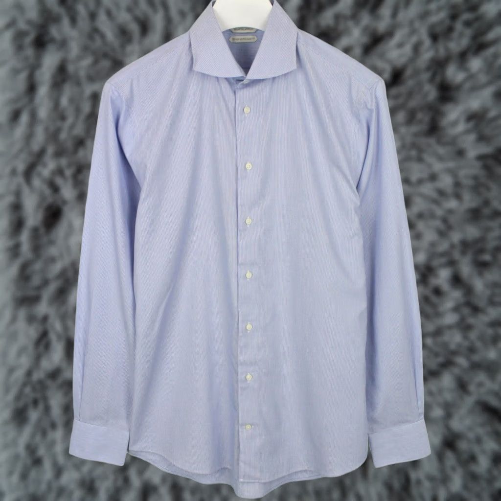 Suitsupply Suitsupply Try On Extra Slim Fit Formal Shirt Men's 41 / 16 Pinstriped Shirt Size 42R - 1 Thumbnail