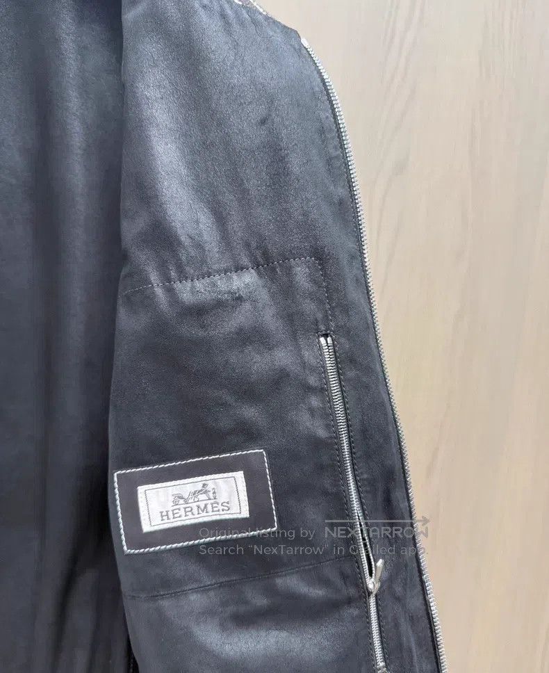 Hermes Hermes 24 Fall/Winter Rider Leather Jacket, Suede Cowhide Size US L / EU 52-54 / 3 - 6 Thumbnail