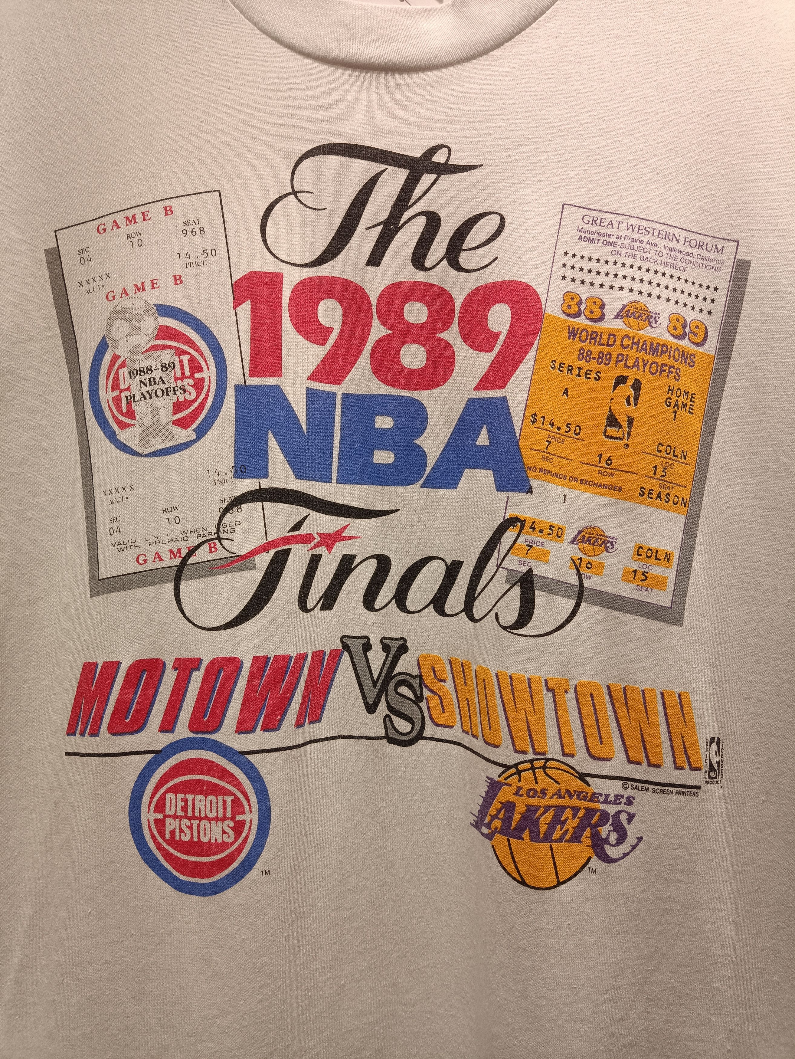 NBA × Vintage vintage 1989 final lakers vs pistons nba Size US XL / EU 56 / 4 - 2 Thumbnail