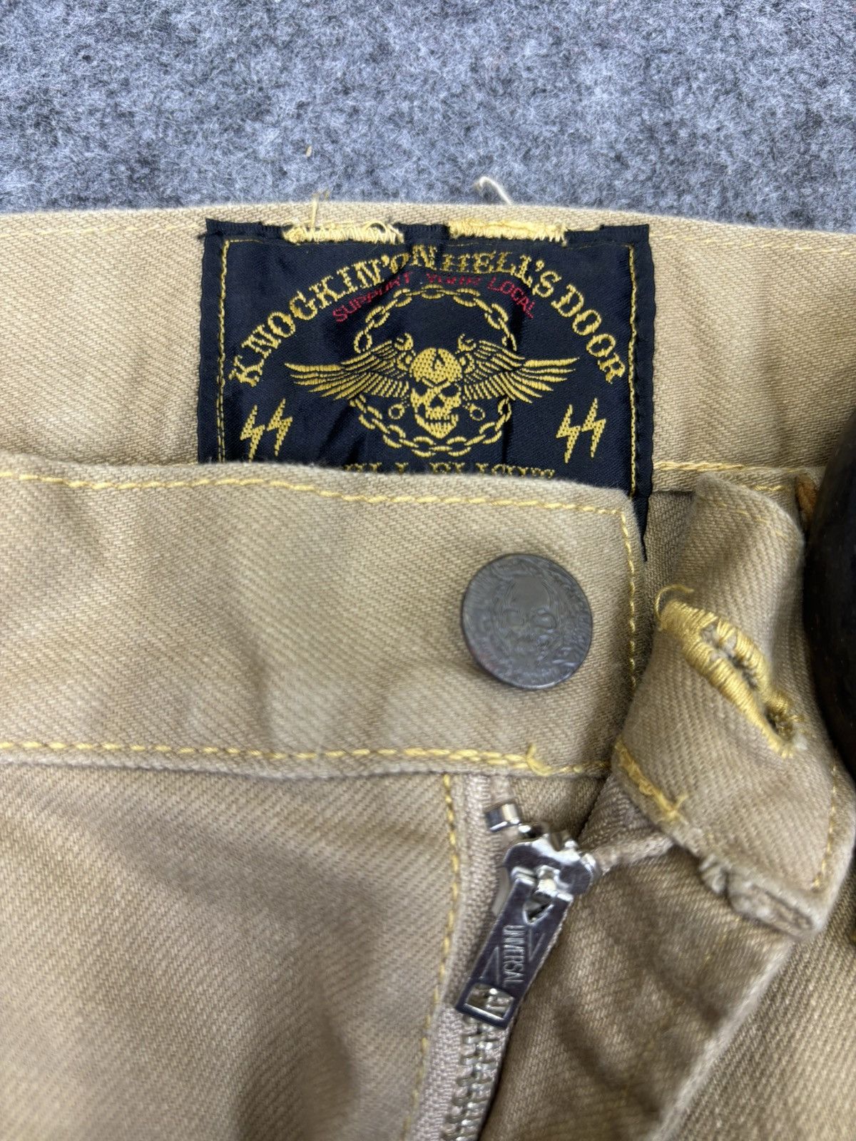 Japanese Brand 💥Flare Biker💥Skull Flight Japan Zipper Up Flare Denim K11 Size US 32 / EU 48 - 8 Thumbnail