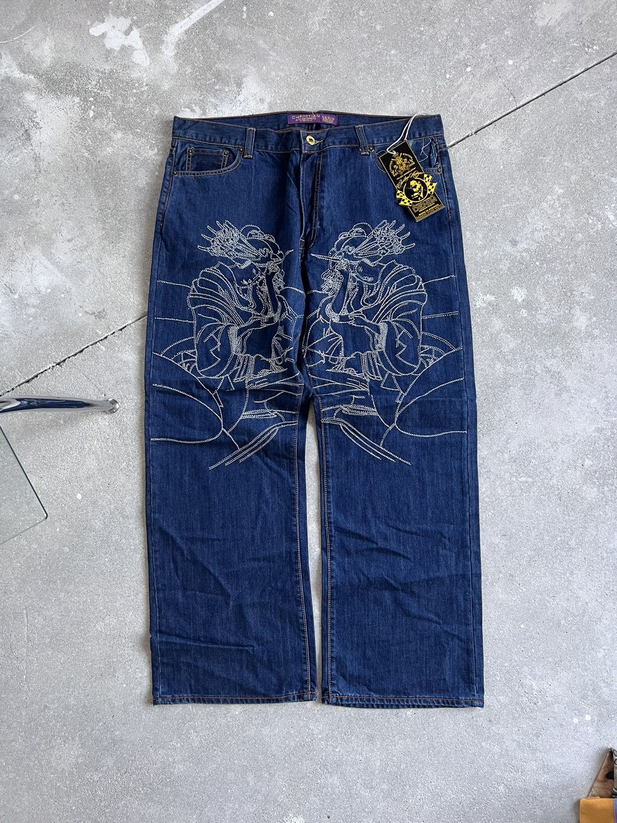 Christian Audigier NWT CHRISTIAN AUDIGIER Jeans Baggy Gangsta Size US 38 / EU 54 - 5 Thumbnail