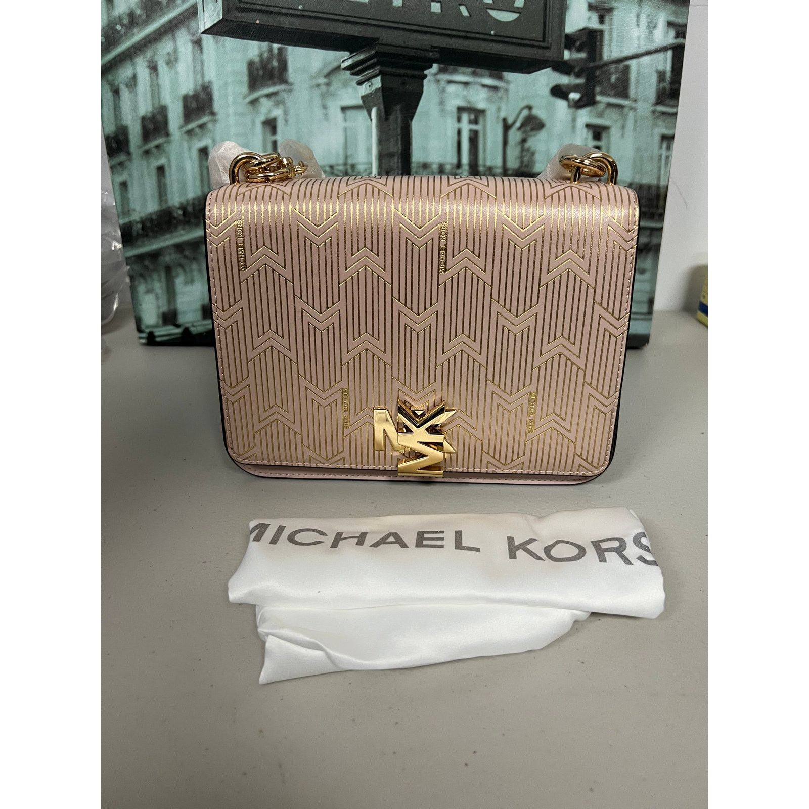Michael Kors Michael Kors 30H8MOXL7M Mott Large Metallic Deco Leather Size ONE SIZE - 6 Thumbnail
