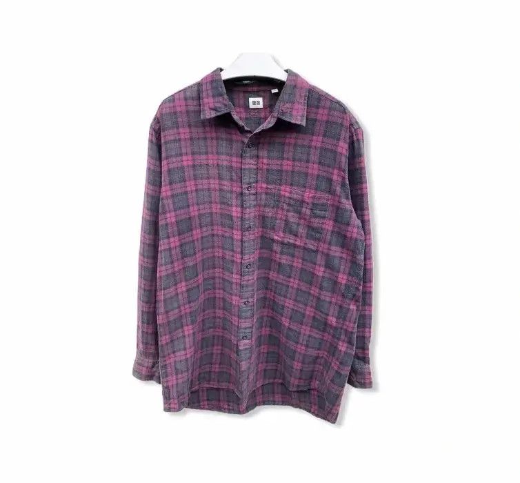 Flannel × Japanese Brand Japanese Brand Uniqlo Plaid Tartan Shirt Button Up Size US XL / EU 56 / 4 - 1 Thumbnail