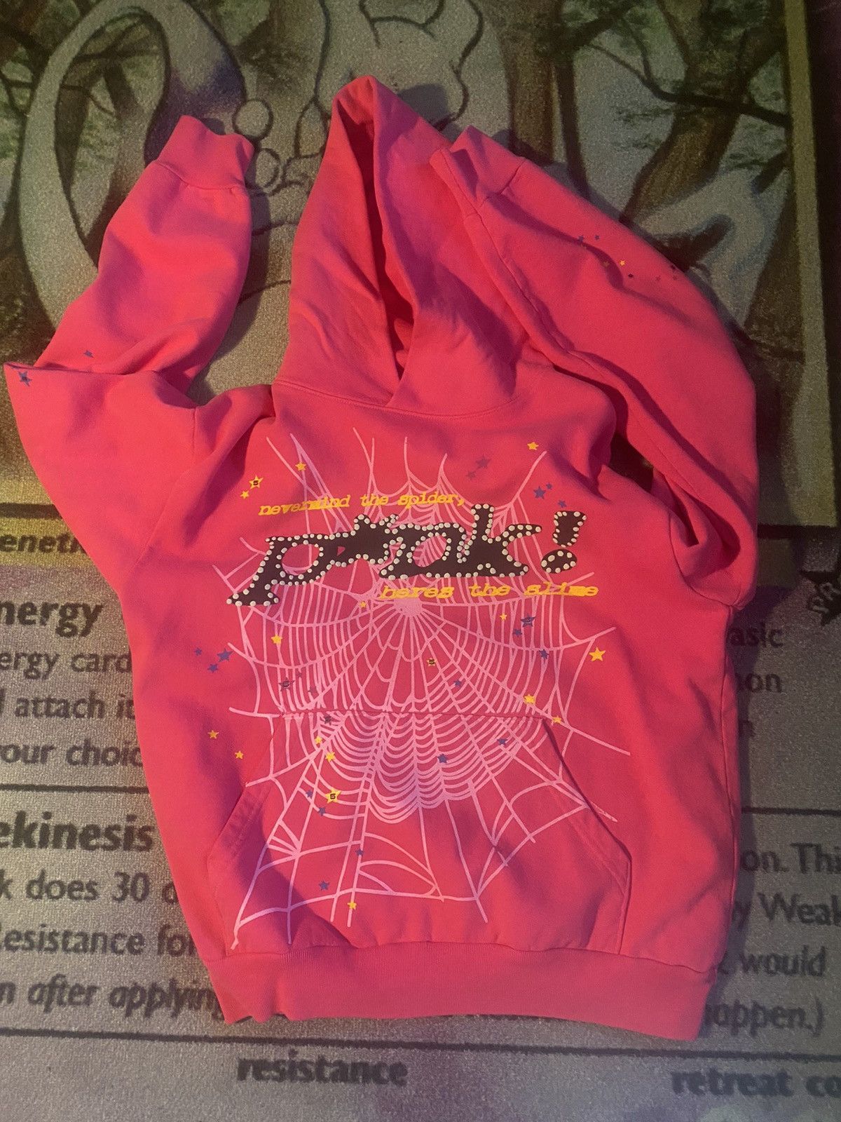 Spider Worldwide SPIDER WORLDWIDE SP5DER PUNK HOODIE PINK | Grailed