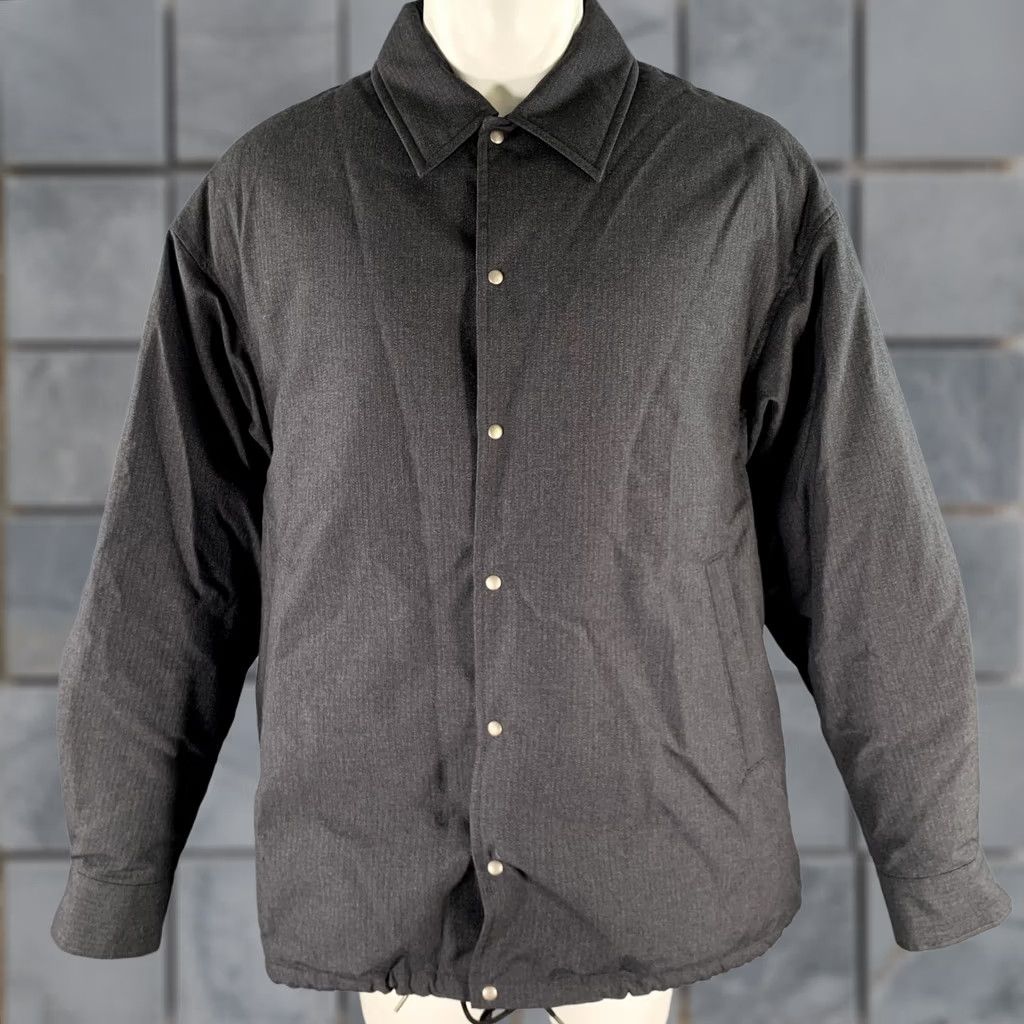 Visvim VISVIM Size M Grey Charcoal Stripe Wool Linen Silk Down Filled Jacket Mens Size US M / EU 48-50 / 2 - 1 Thumbnail