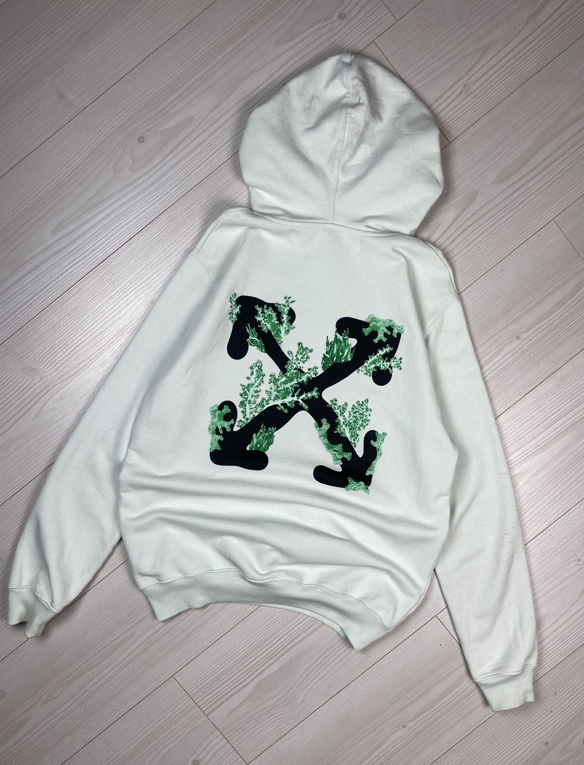 Off-White RARE Off white mint seaweed oversized hoodie y2k Size US XS / EU 42 / 0 - 18 Thumbnail