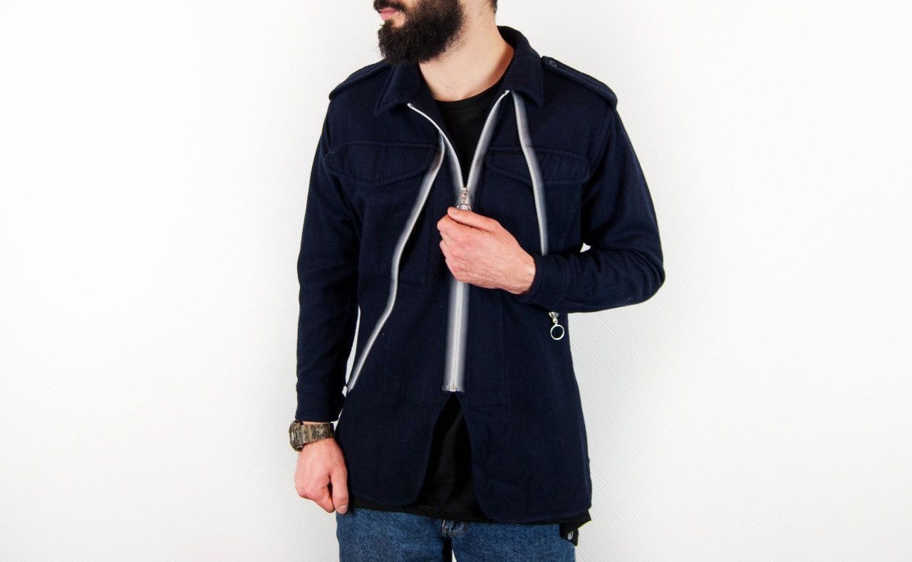 Yohji Yamamoto Rare Vintage Yohji Yamamoto Military Wool Jacket Overshirt Size US S / EU 44-46 / 1 - 1 Thumbnail