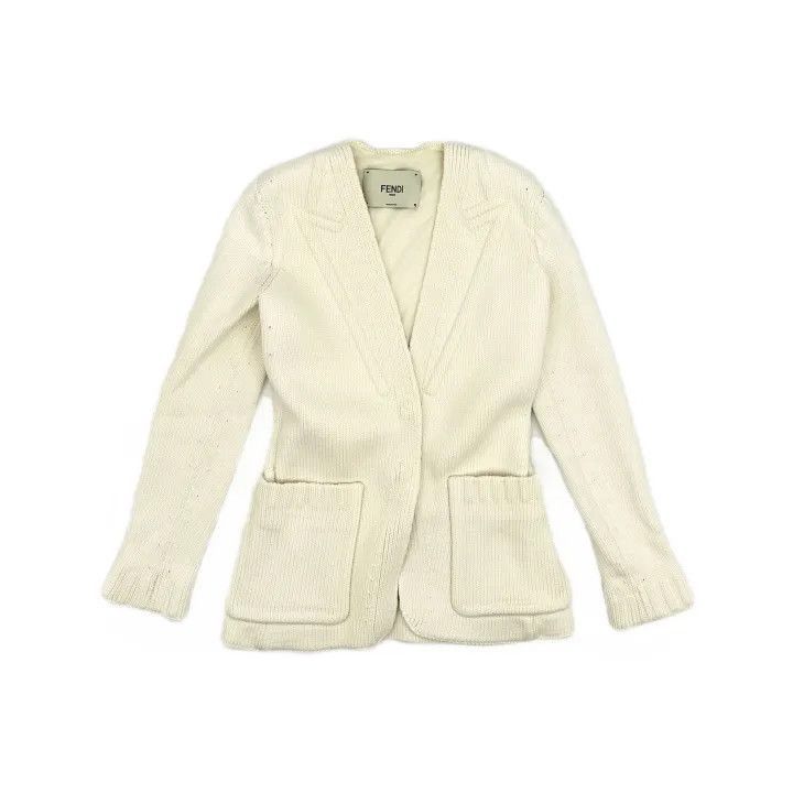 Fendi Fendi Cotton Knit Blazer Jacket for Men and Women -2507 Size US S / EU 44-46 / 1 - 2 Thumbnail