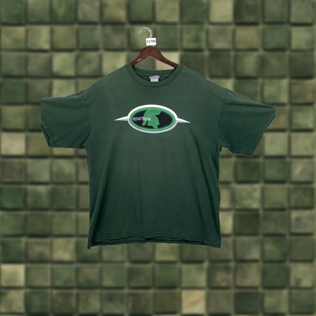 Vintage VINTAGE Michigan State Spartans T-Shirt Unisex Adults L Green 90s Graphic Sof Tee Size US L / EU 52-54 / 3 - 1 Thumbnail