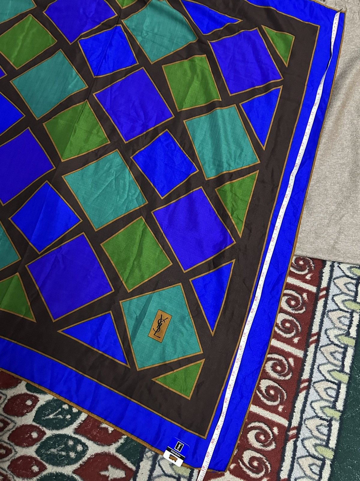 Vintage Vintage 1990 Yves Saint Lauren Foulards Silk Scarves Size ONE SIZE - 7 Thumbnail