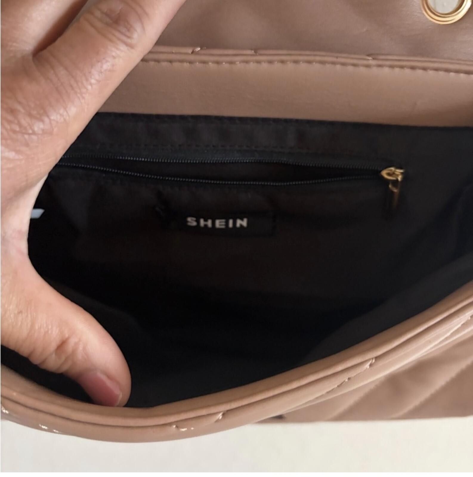 Shein Custom SHEIN Tan Quilted Shoulder Bag Size ONE SIZE - 5 Thumbnail