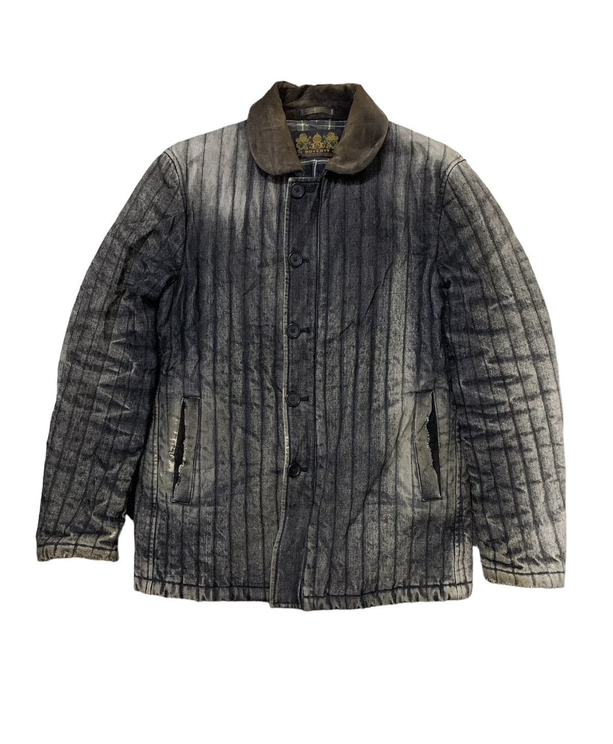Boycott × Vintage Vintage Boycott Disstress Denim Jacket (A) Size US M / EU 48-50 / 2 - 1 Thumbnail