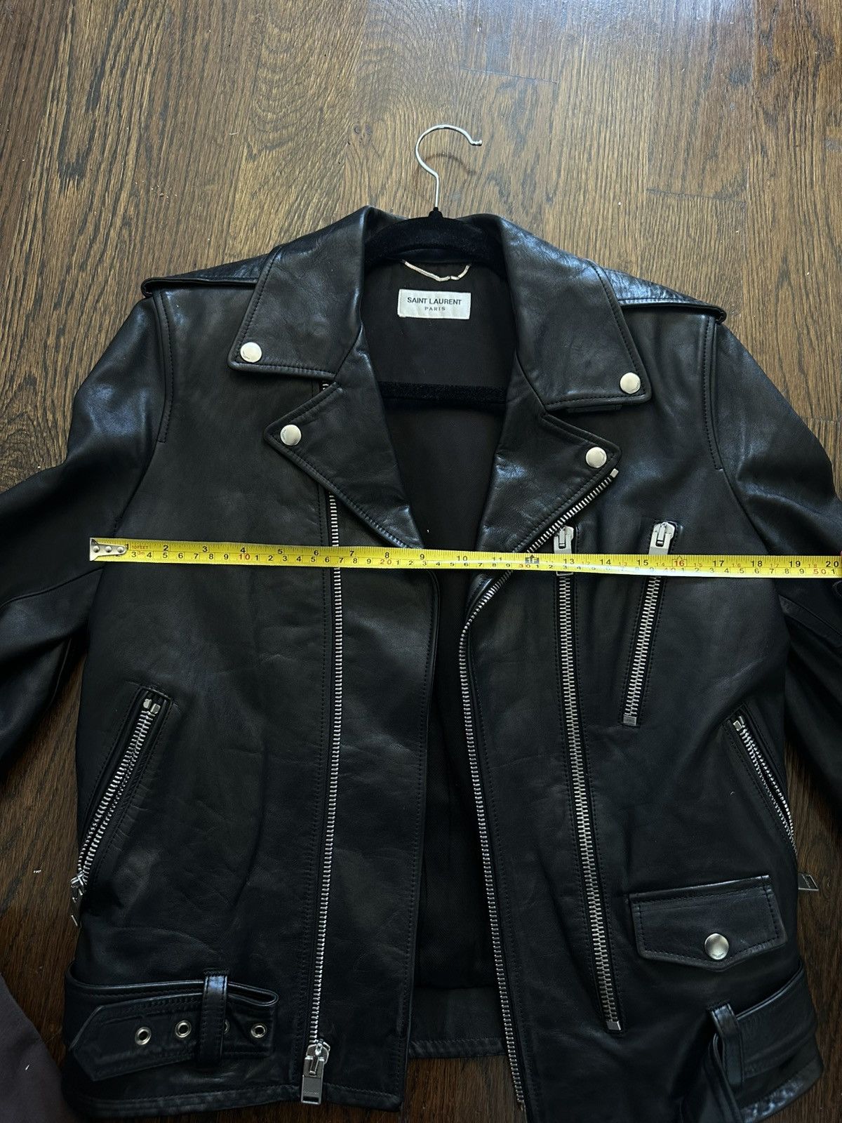 Saint Laurent Paris Hedi Slimane Saint Laurent Paris Calfskin Moto Jacket Black Size US S / EU 44-46 / 1 - 7 Thumbnail