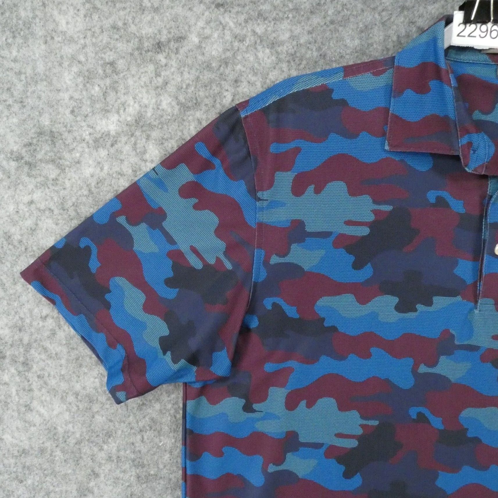 Peter Millar Peter Millar Polo Shirt Mens Medium Blue Camouflage Summer Comfort Size US M / EU 48-50 / 2 - 3 Thumbnail