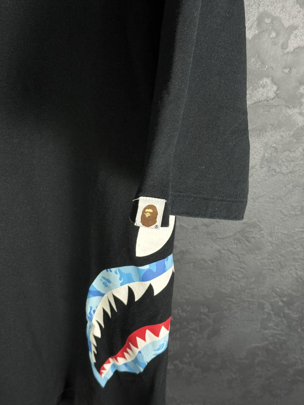 Bape Варе Bape Flame Side Shark Black Men’s Tee Size US XXL / EU 58 / 5 - 11 Thumbnail