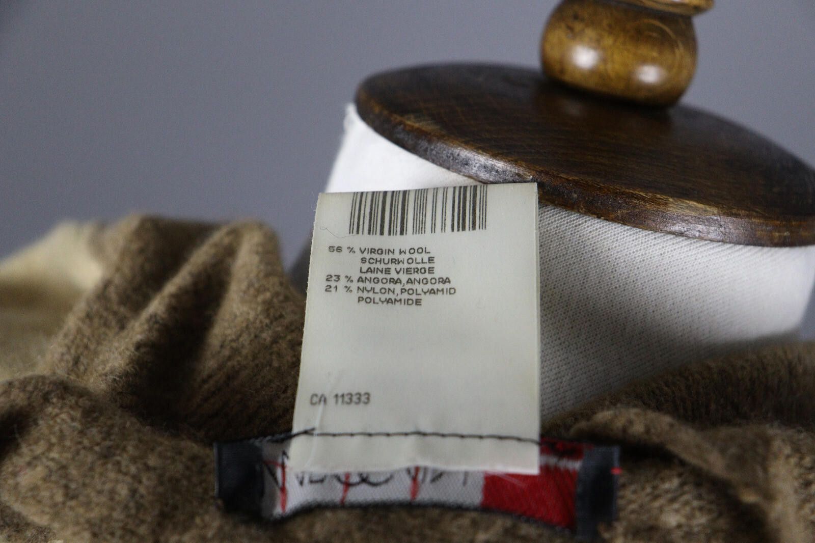 Designer Marc Cain Brown Angora Wool Knit Sweater Size 2 Size XS / US 0-2 / IT 36-38 - 9 Thumbnail