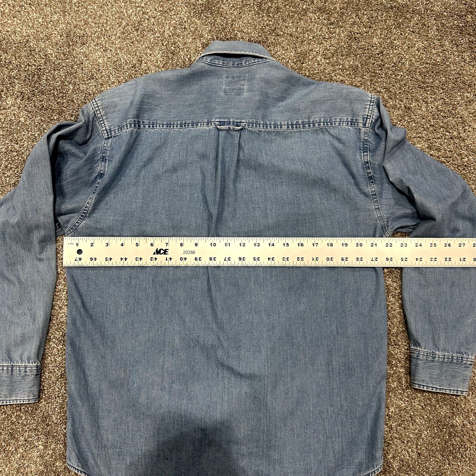 Gap VTG 90s Gap Denim Shirt Mens M Plaid Long Sleeve Gorpcore Size US M / EU 48-50 / 2 - 7 Thumbnail