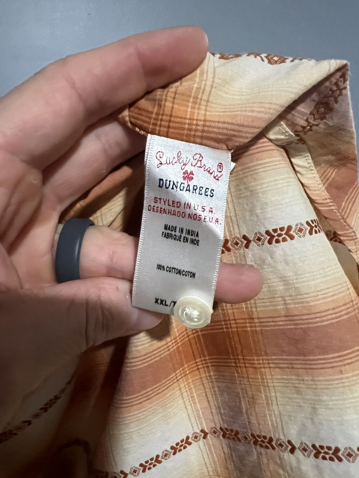 Lucky Brand Lucky Brand Shirt Size XXL Brown Diamond Plaid Pearl Snap Size US XXL / EU 58 / 5 - 8 Thumbnail