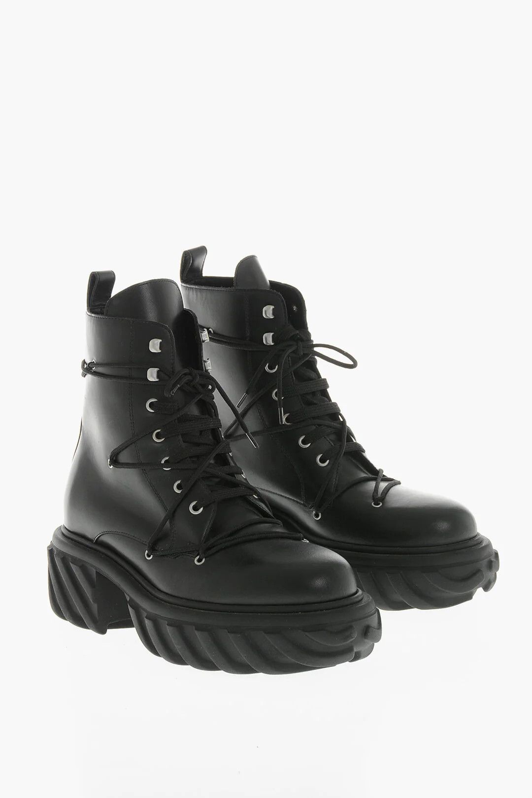 Off-White og1mm0426 Leather Boots in Black Size US 10 / IT 40 - 3 Thumbnail