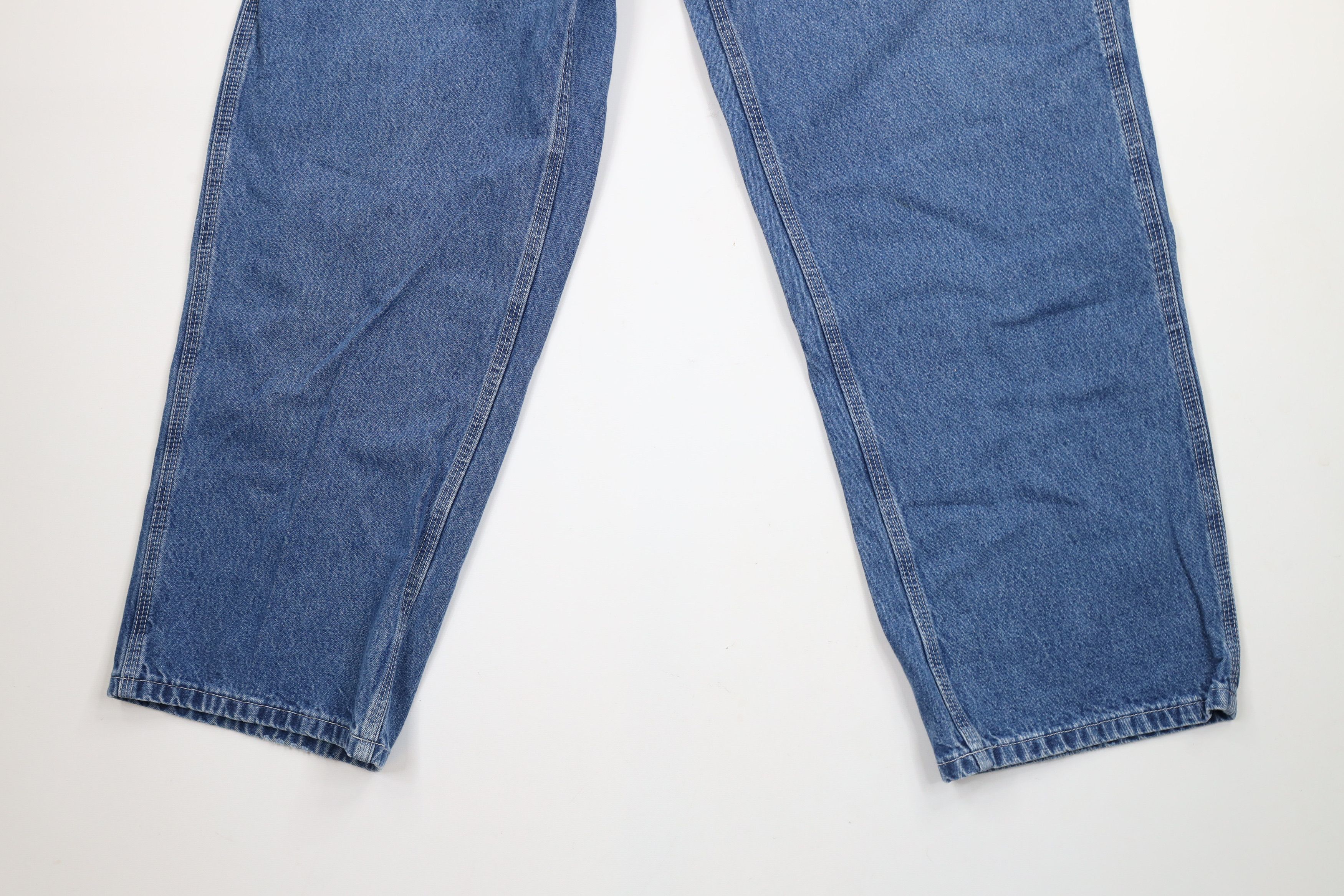 Carhartt × Vintage Vintage Carhartt Out Wide Leg Dungaree Denim Jeans Blue Size US 38 / EU 54 - 4 Thumbnail