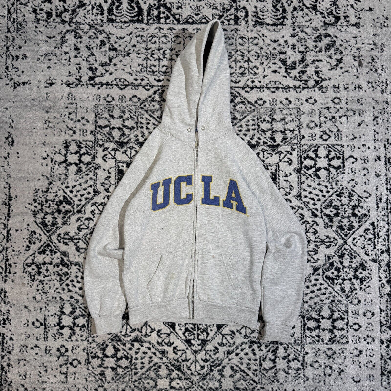 Vintage Vintage Unisex Grey Cotton Hoodie Size S UCLA Regular Fit Size US S / EU 44-46 / 1 - 1 Thumbnail