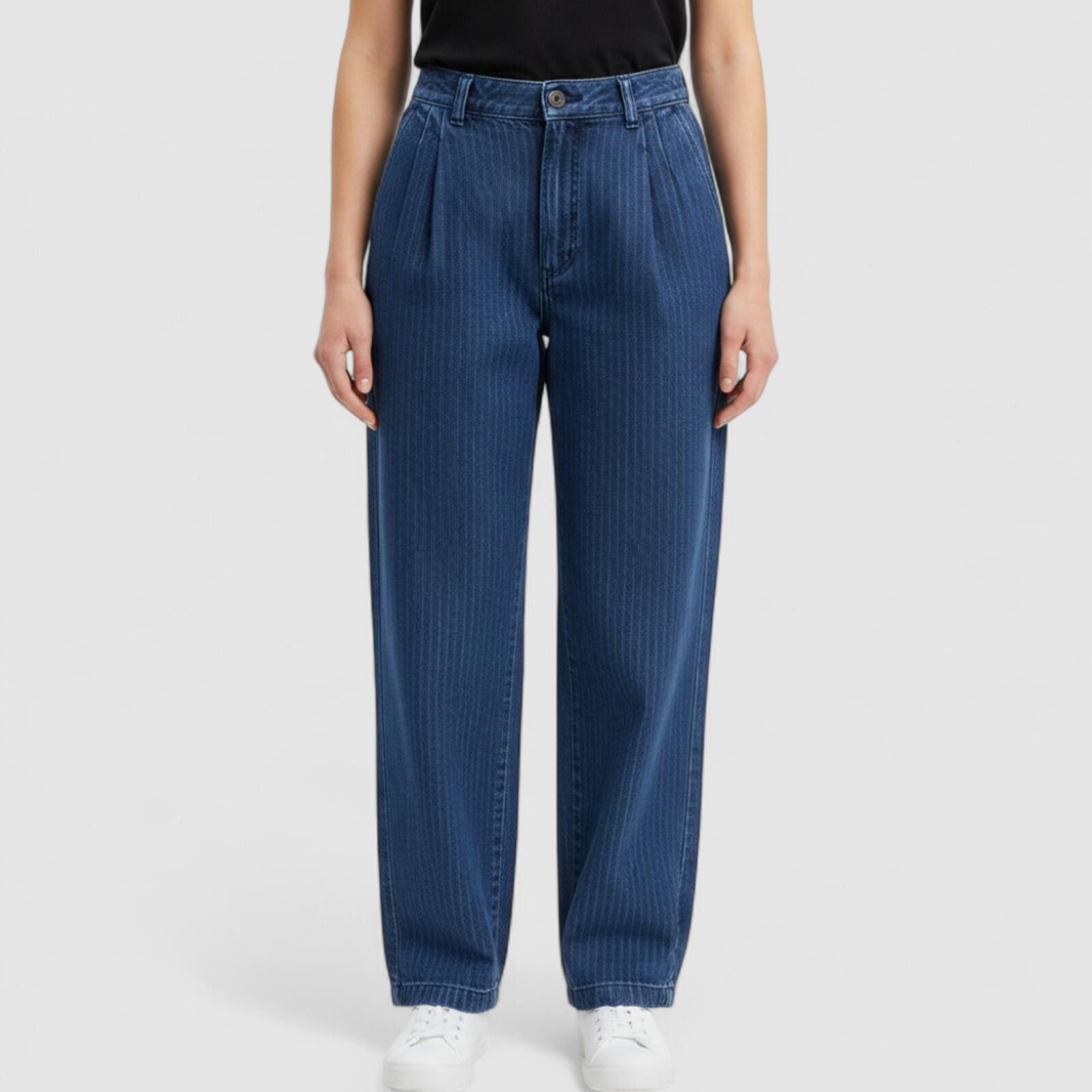 Other Wilkins Rumble Seat Vintage Blue Striped Jeans Womens 28 Size 28" / US 6 / IT 42 - 2 Thumbnail