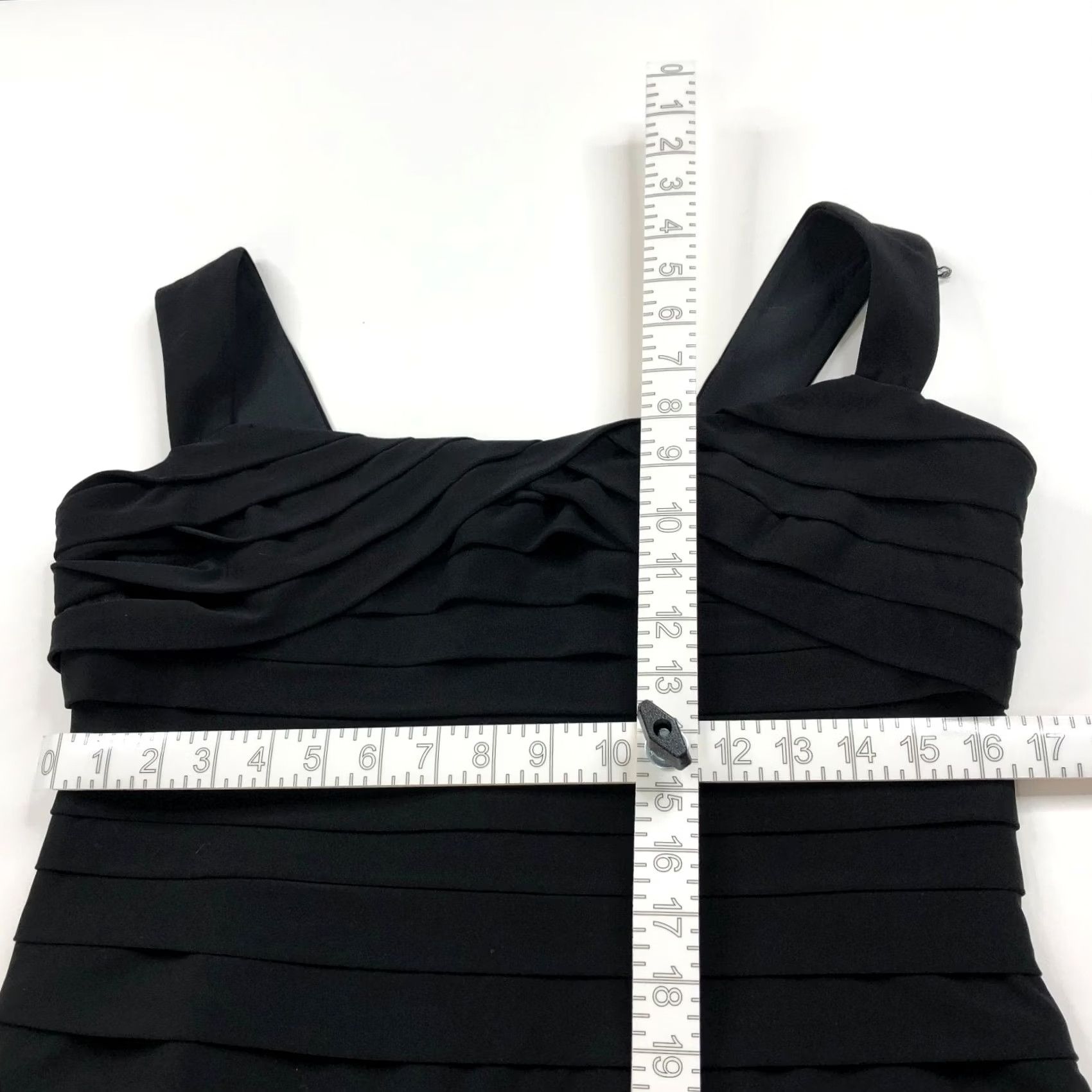 Ralph Lauren Lauren Ralph Lauren Dress 14 Black Sheath Tiered Above Knee Length MINT Size XL / US 12-14 / IT 48-50 - 6 Thumbnail