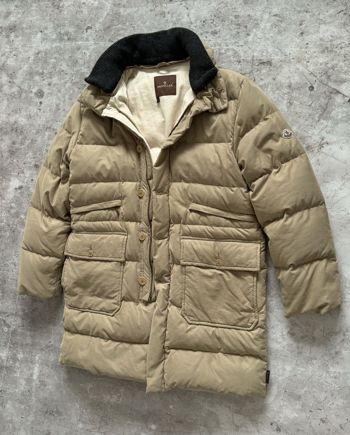 Moncler Moncler Vintage Puffer parka velour Jacket Size US L / EU 52-54 / 3 - 5 Thumbnail