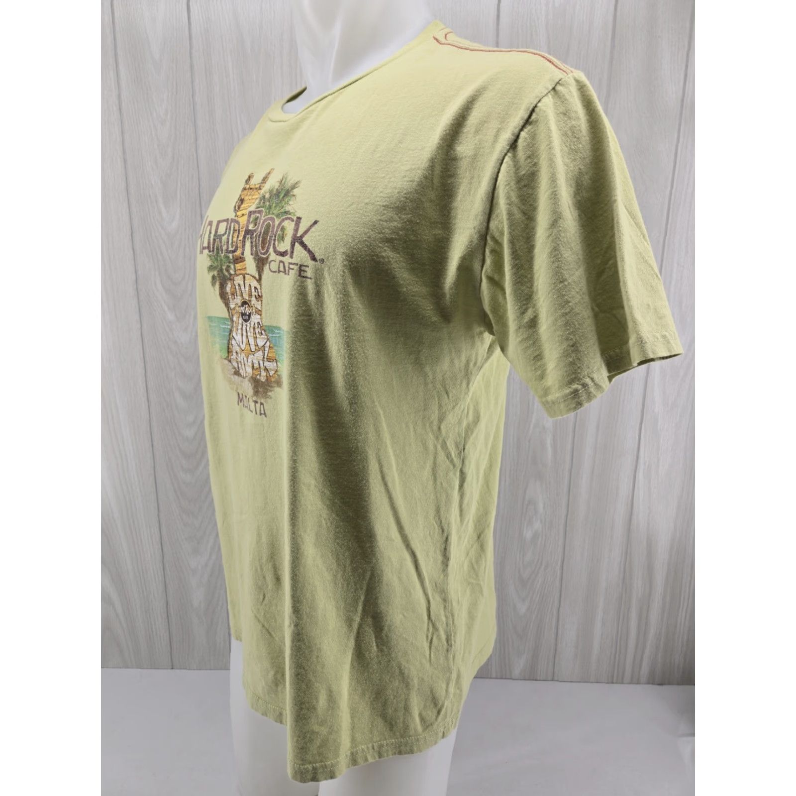 Hard Rock Cafe HARD ROCK CAFE Mens Malta Graphic T-Shirt Top L Green Size US L / EU 52-54 / 3 - 4 Thumbnail