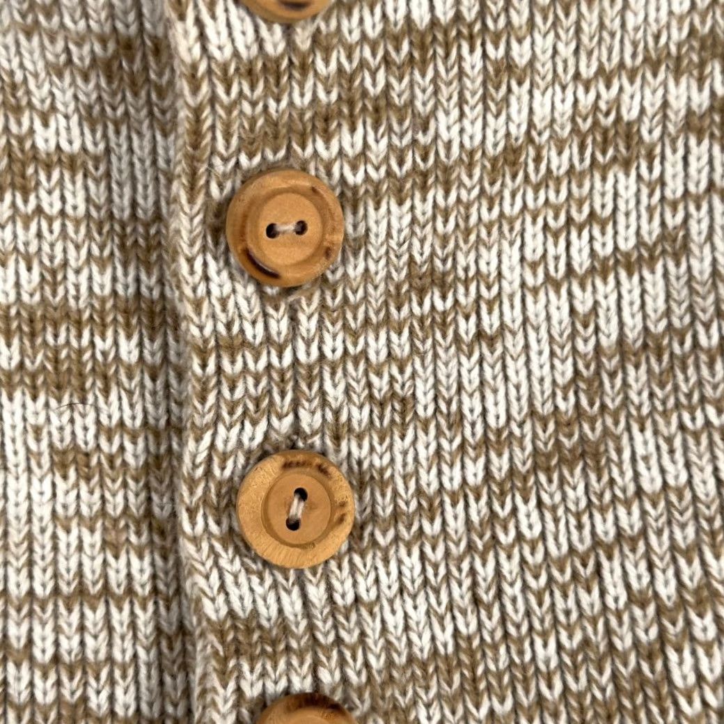 Vintage VINTAGE Campus Sweater Adult LARGE Brown Speckled Mock Neck Buttons 80s Military Knit Pullover Mens Size US L / EU 52-54 / 3 - 5 Thumbnail