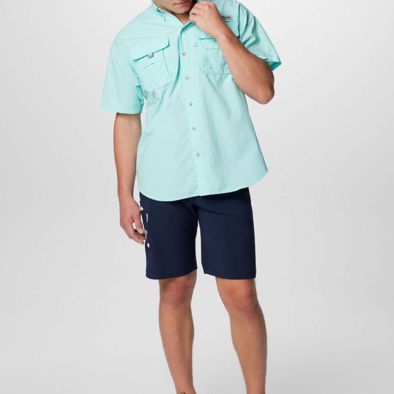 Columbia Columbia PFG Shirt Bahama II Short Sleeve Fish Aqua Blue XXL Size US XXL / EU 58 / 5 - 4 Thumbnail