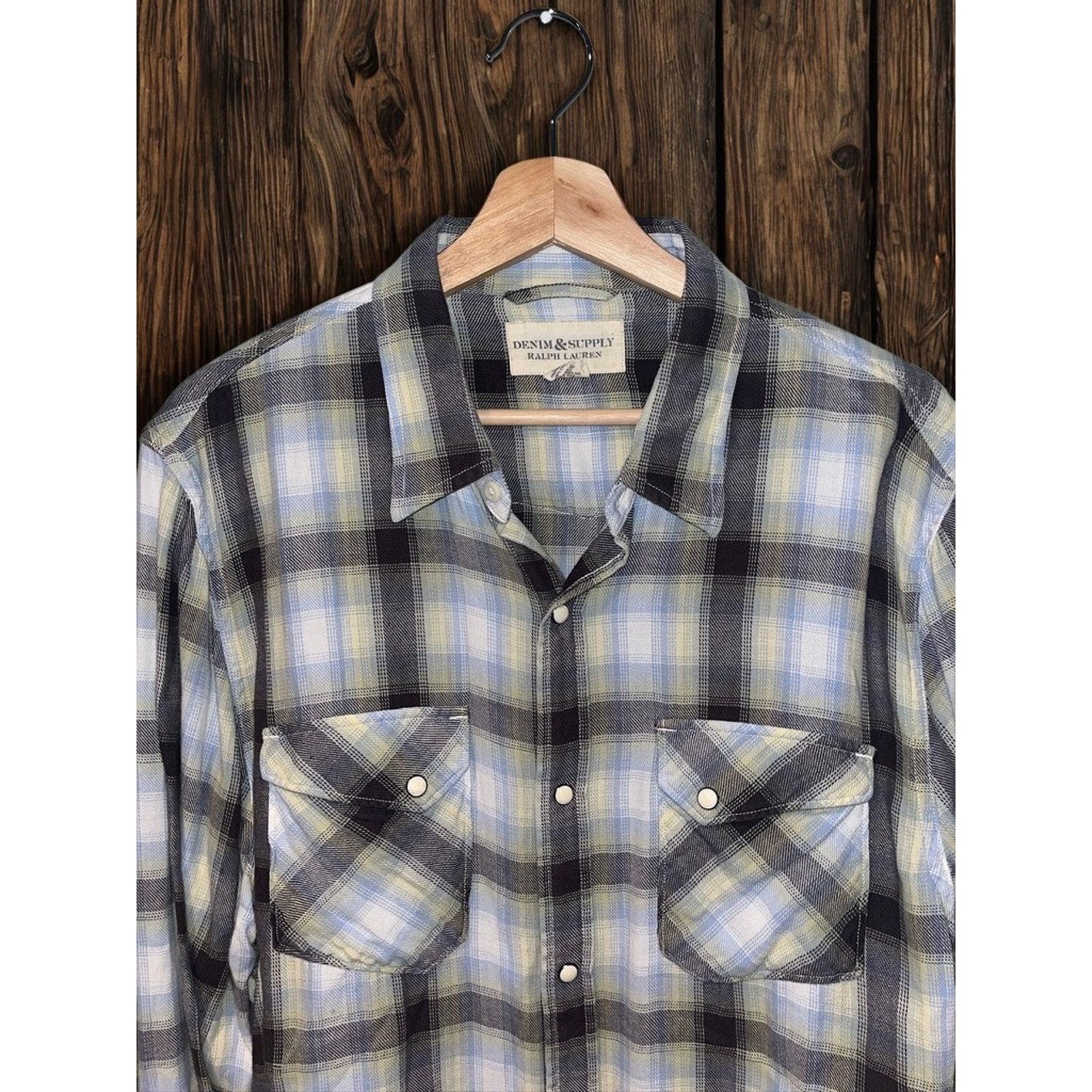 Denim & Supply Ralph Lauren Denim & Supply Ralph Lauren Western Pearl Snap Shirt XL Size US XL / EU 56 / 4 - 5 Thumbnail