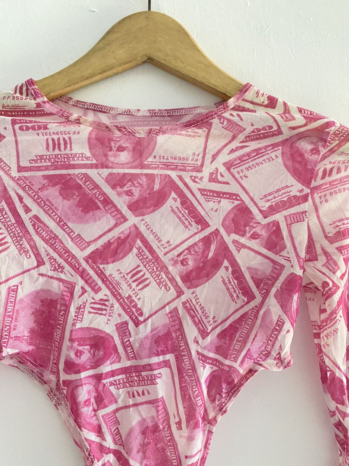 Japanese Brand × Vintage Jpg style Unknown mesh bodysuits dollars flared Size M / US 6-8 / IT 42-44 - 3 Thumbnail