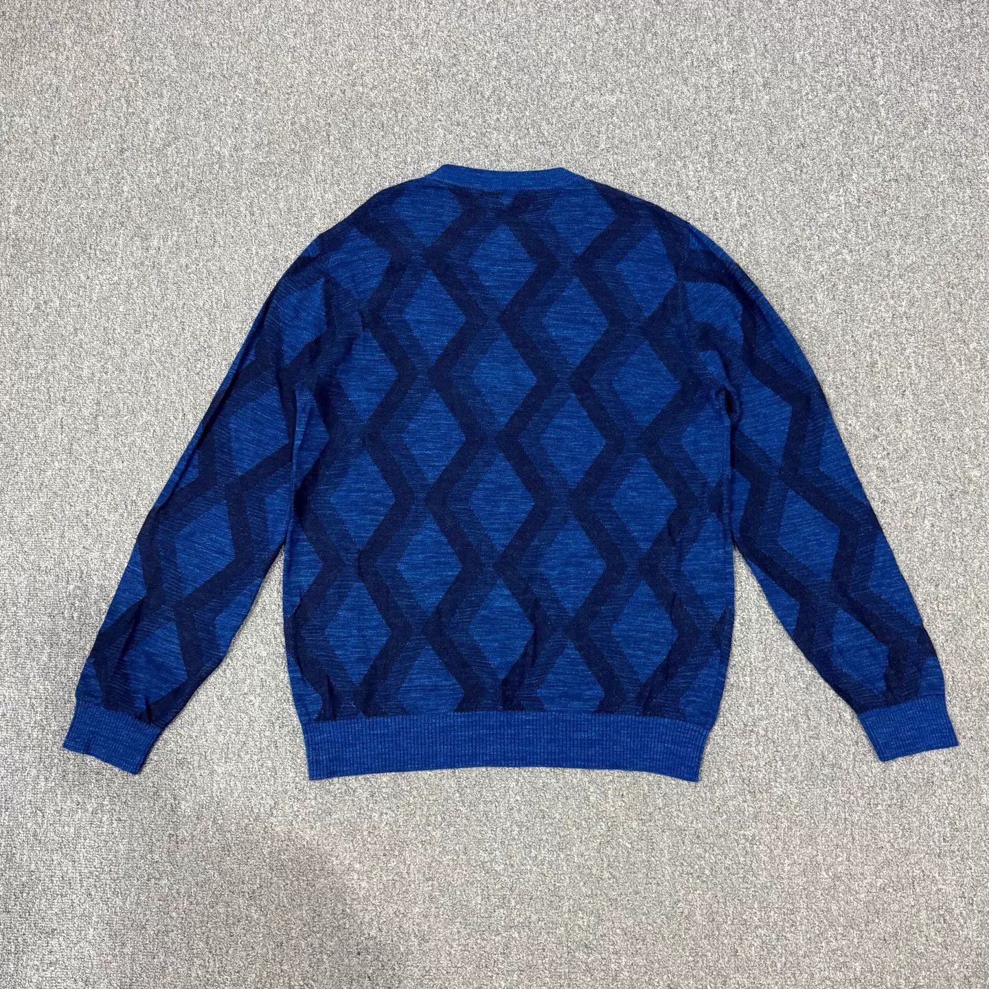 Louis Vuitton LV blue wool check long sleeve XL 99 new Size XL / US 12-14 / IT 48-50 - 2 Thumbnail