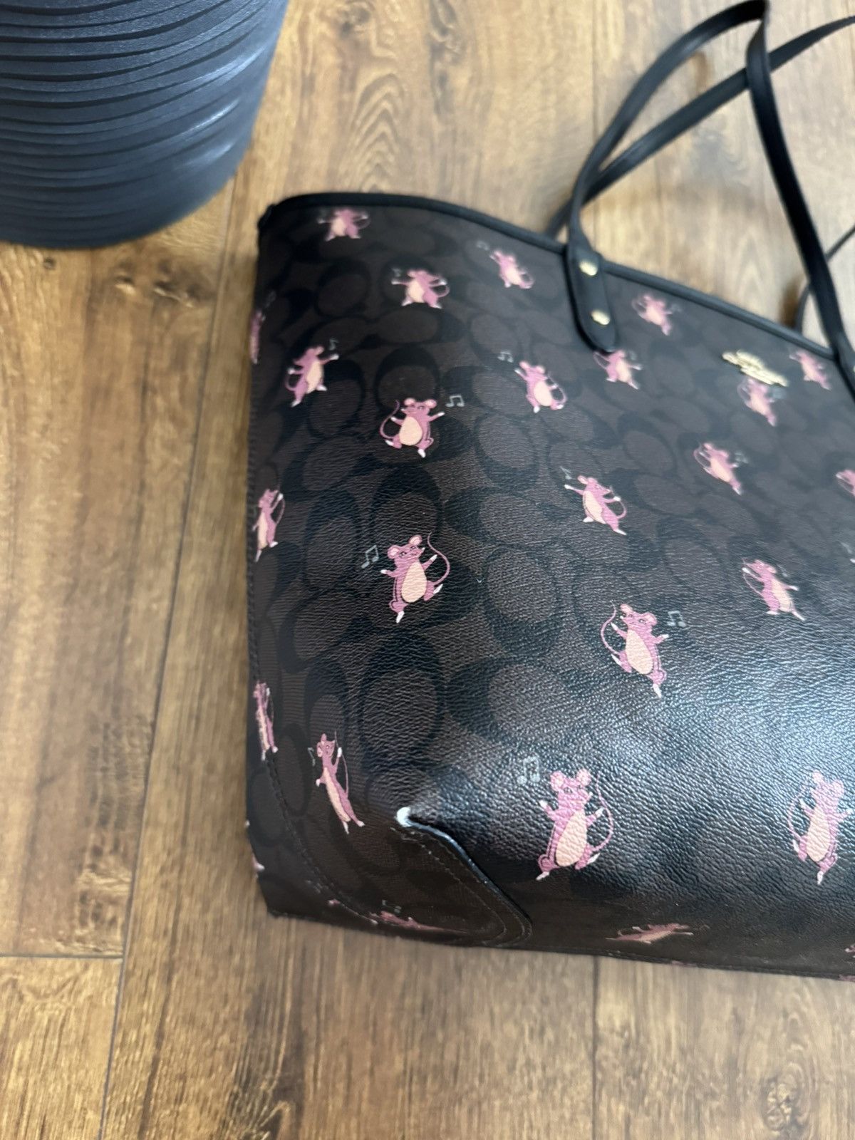 Coach Coach Tote 2 in 1 cat print leather hand bag Size ONE SIZE - 7 Thumbnail