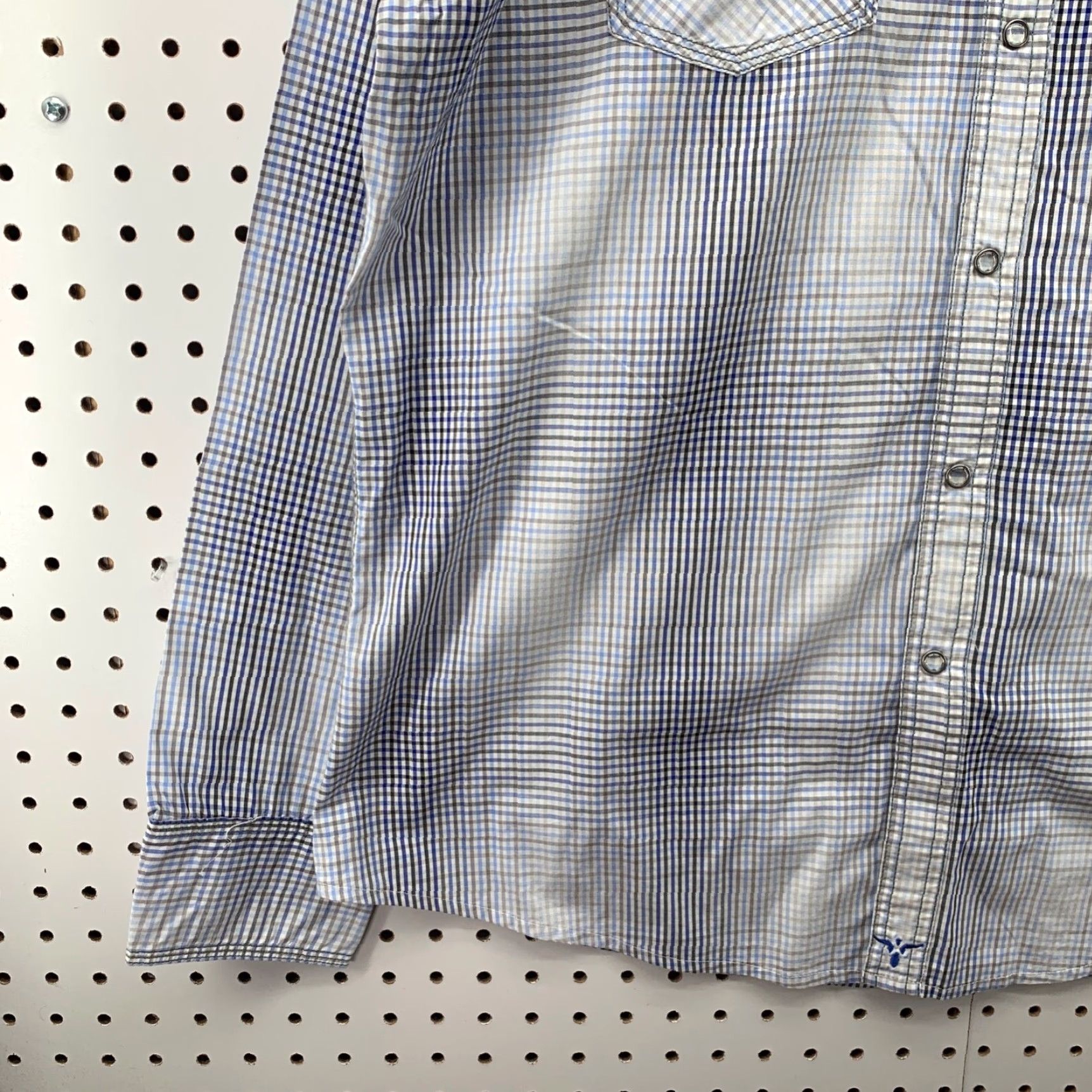 Wrangler Wrangler 20X Button-Down Shirt Western Pearl Snap Mens XL White Blue Plaid Shirt Mens XL Blue Plaid Wrangler 20X Western Pearl Snap Size US XL / EU 56 / 4 - 3 Thumbnail