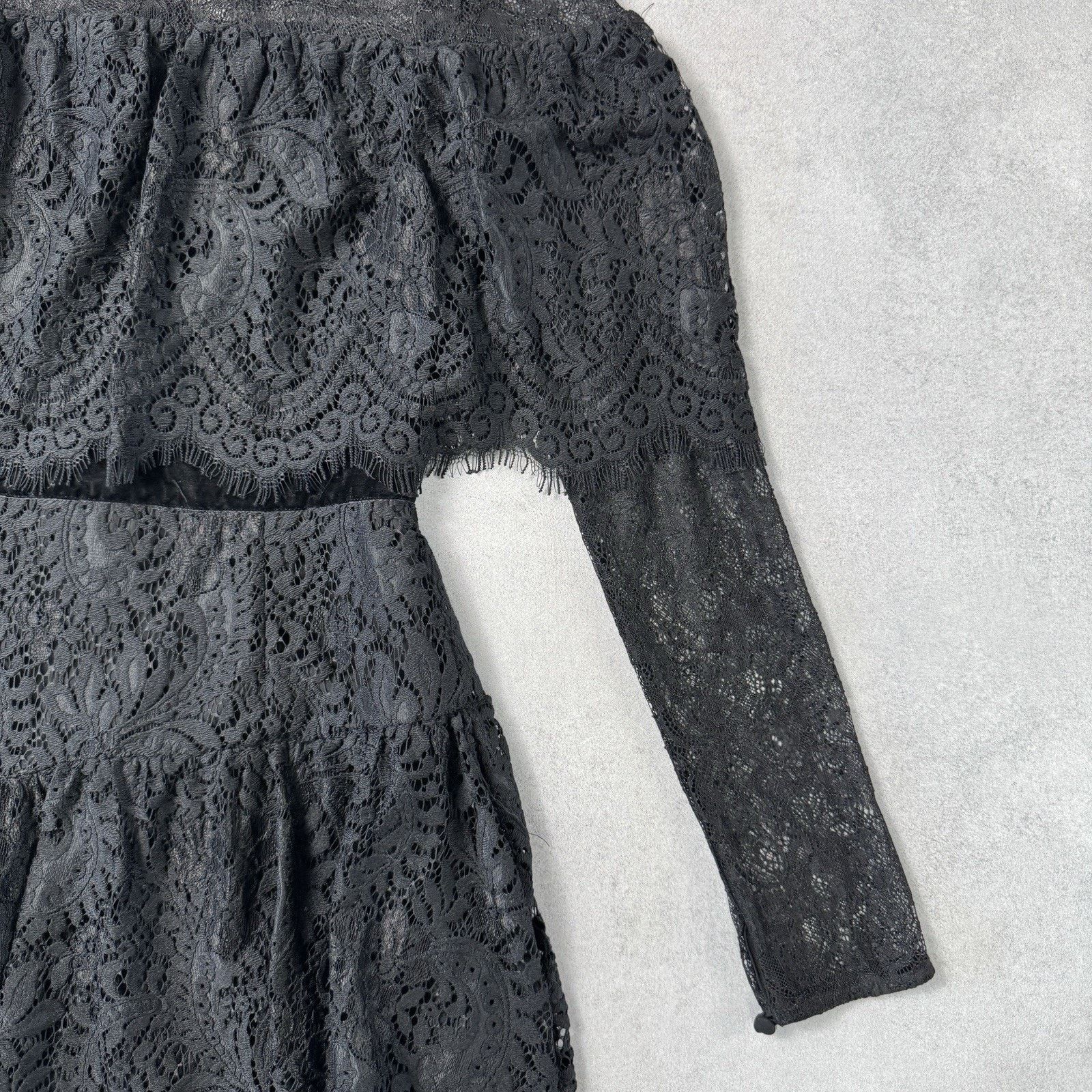 Vintage Perseverance London Paisley Ruffled Dress Black Size 12 midi Size M / US 6-8 / IT 42-44 - 6 Thumbnail