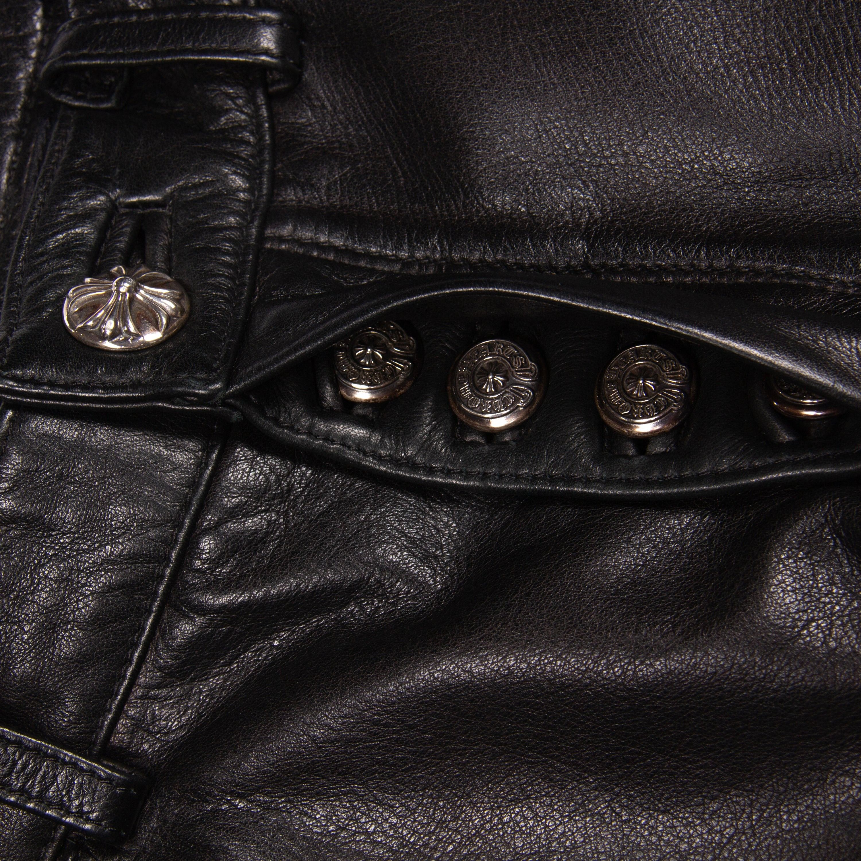 Chrome Hearts CHROME HEARTS SLIM LEATHER PANT Size US 31 - 4 Thumbnail