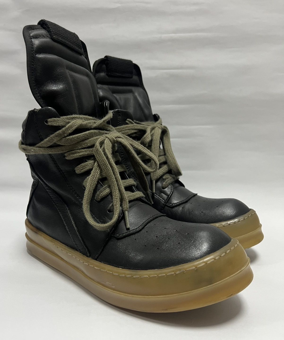Rick Owens - F/W ‘15 - Gum Sole Black Leather Geobasket