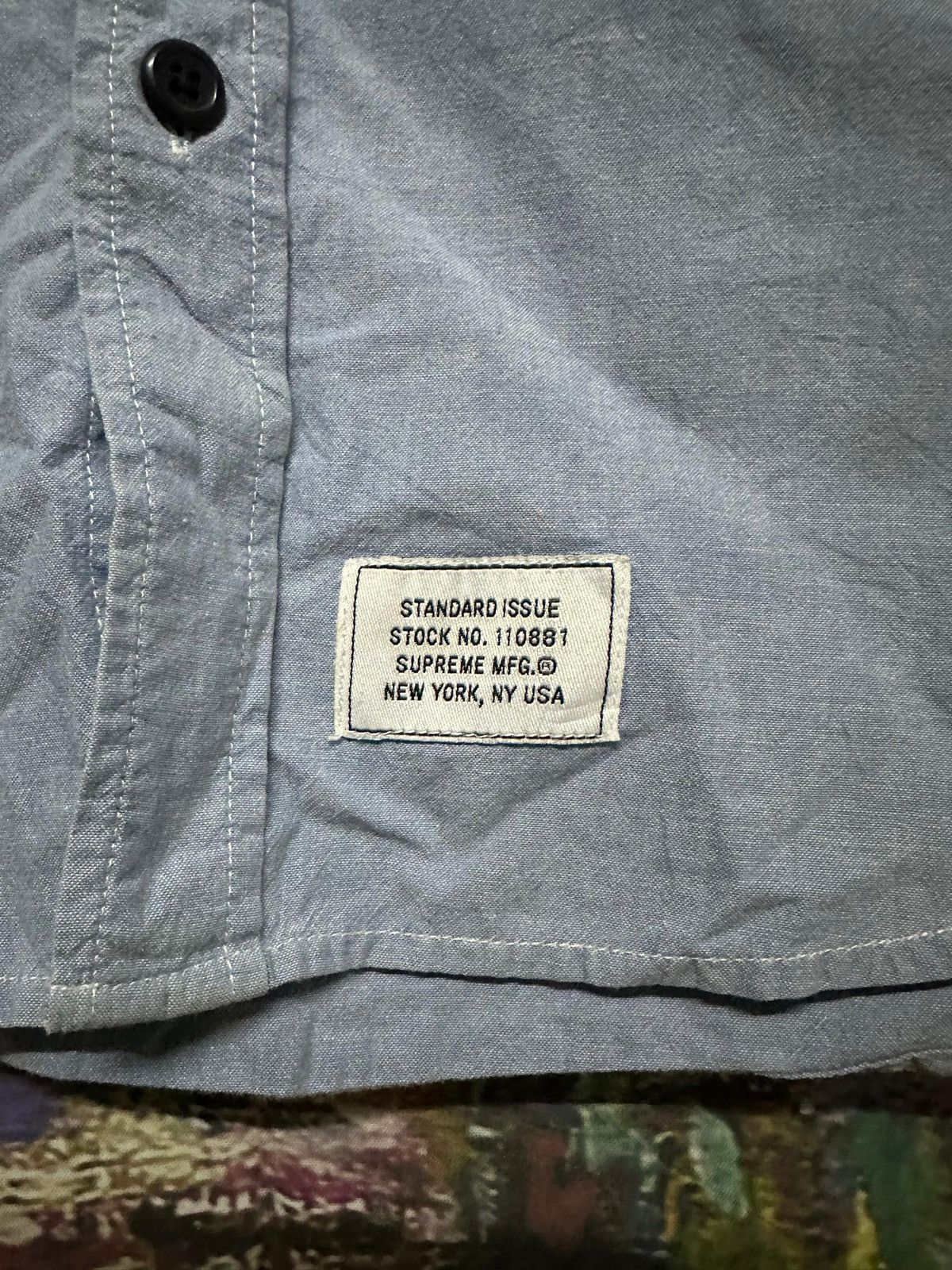 Supreme Supreme Mandarin Collar Casual Chambray Button Ups Shirt Size US S / EU 44-46 / 1 - 7 Thumbnail
