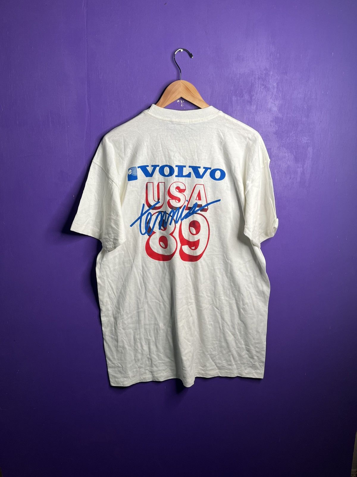 Vintage Vintage 1989 Volvo USA tennis t-shirt Size US XL / EU 56 / 4 - 2 Thumbnail