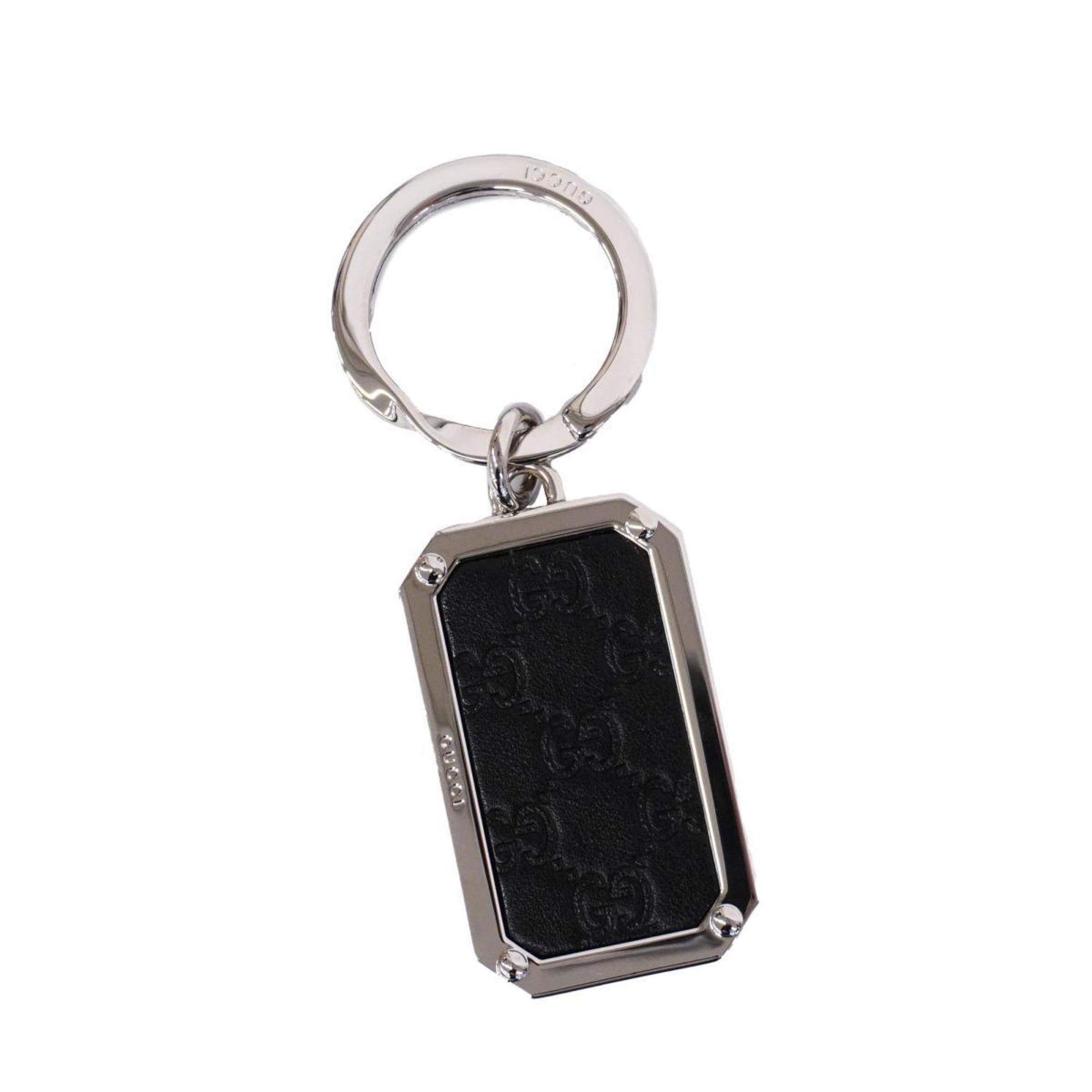 image of Gucci Keychain Micro Guccissima Leather Black Men's Women's