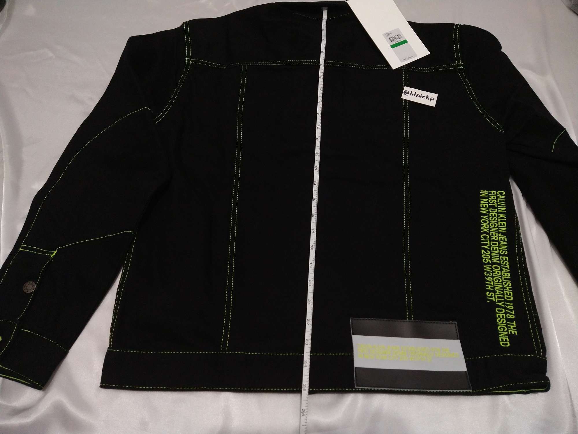 Calvin Klein 205W39NYC EST. 1978 Black Hole Denim Trucker Jacket Size US L / EU 52-54 / 3 - 5 Thumbnail