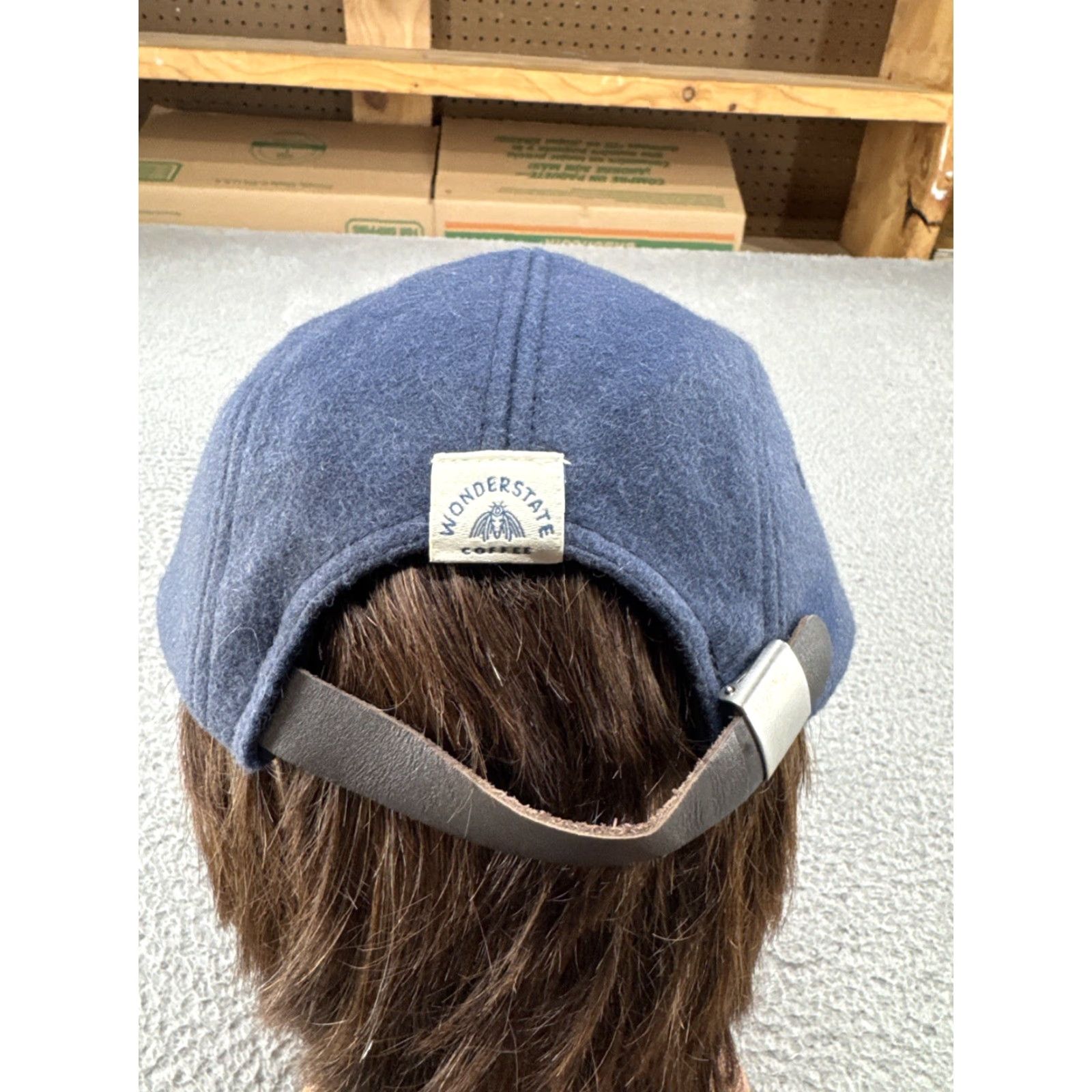 Logo 7 Wonderstate Coffee Bee Logo Wool Strapback Hat Wisconsin Business Unbranded Unisex Adults S Blue Cap Wool Strapback Hat Size ONE SIZE - 3 Thumbnail